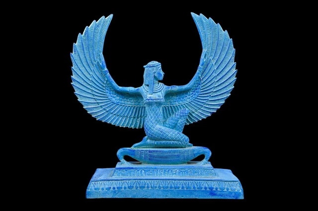 ÚNICA ALAS DE ISIS DIOSA de la Curación y Escultura Mágica Estatua Piedra...