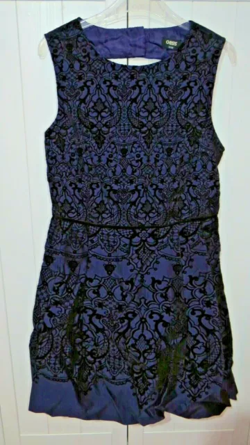 Oasis Jacquard Skater Dress Black/Purple UK 12 RRP £68 LN012 CC 04