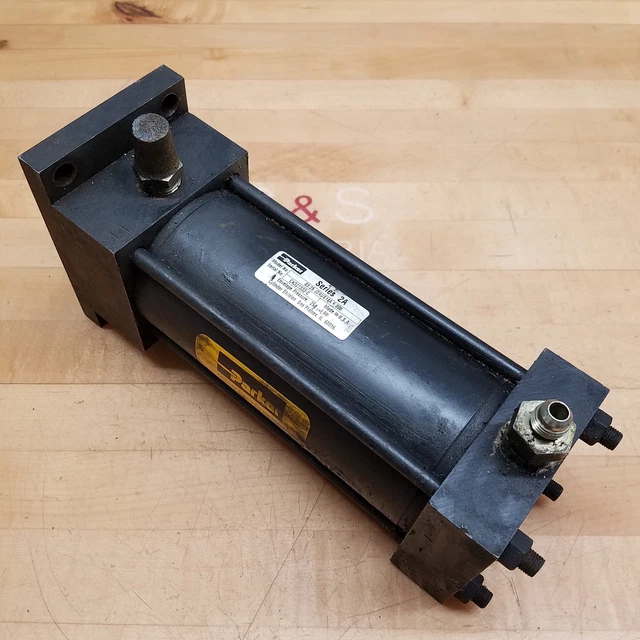 Parker 1-1/2" Bore, 1" Stroke Nose Mount Air Cylinder - Stainless Steel, Made In USA (Model 1.50NSRM01.00) 2 thumbnail image