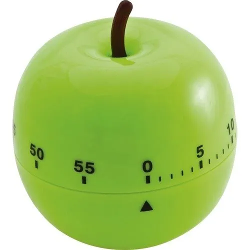 Baumgartens Shaped Timer, 4 1/2" dia., Green Apple (BAU77056)