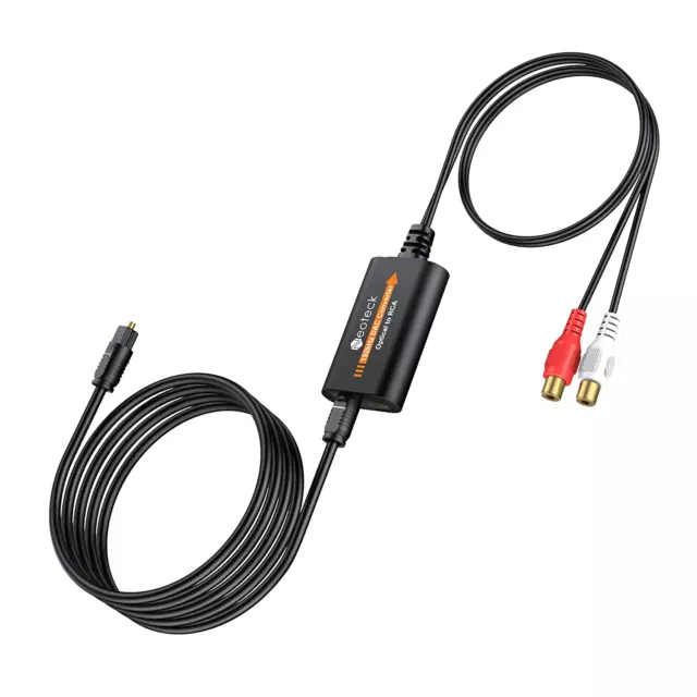 192Khz DAC Converter SPDIF to RCA Built-In Audio Amplifier Chipset and RCA Cable