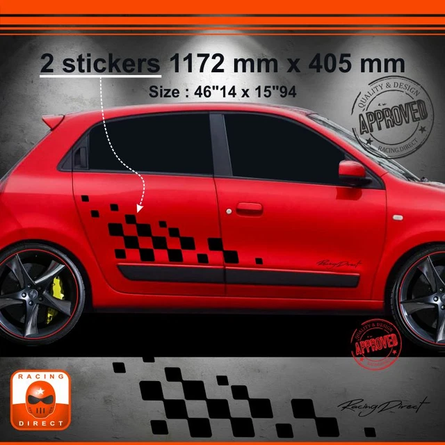 Adesivi Originali Renault Sport &ndash; Decalcomanie Rosse E Bianche Per Auto, Furgoni E Vetri &ndash; Kit Logo Resistente