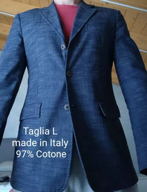 Giacca Uomo Elegante Casual Primavera Estiva Regular Made in Italy Cotone