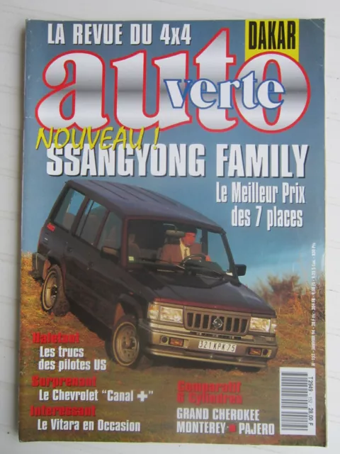 AUTO VERTE  4X4 N° 152 /SSANGYONG FAMILY/ GRAND CHEROKEE MONTEREY-PAJERO 6 cyl