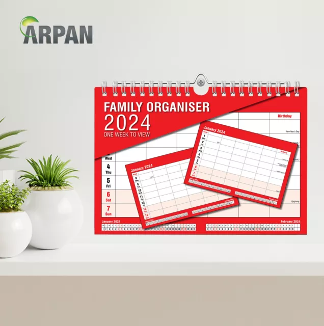 2024 Calendario Family Organizer - Una settimana da visualizzare 2