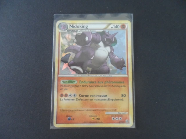 Pokemon Nidoking 6/102 Card - Holographic - HGSS Triumph Block - VF
