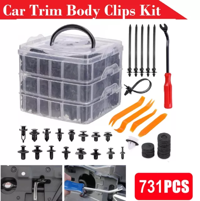625 PCS Car Body Trim Clips Retainer Bumper Auto Panel Push