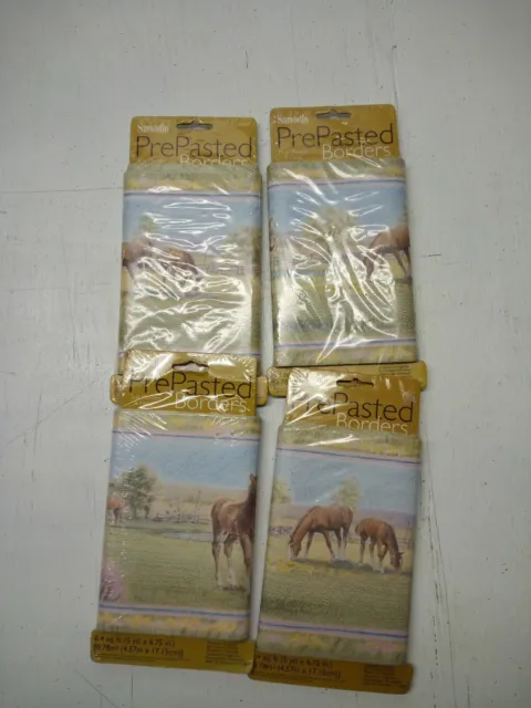Papel pintado The Prairie Pony Horse frontera imperial paquete de 4 bordes de pared