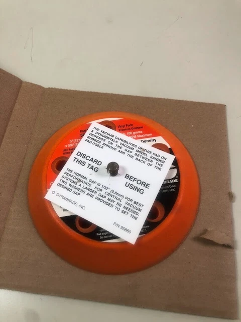 Dynabrade 56186 5" Vinyl Face Medium Density Vacuum Sanding Pad Disc New