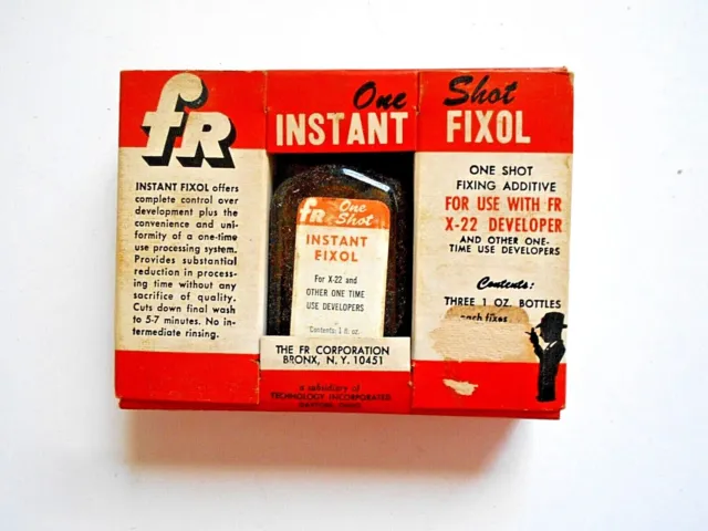 6 - Vintage FR One Shot Instant Fixol for X-22 One Use Developer 3-1 oz. bottles