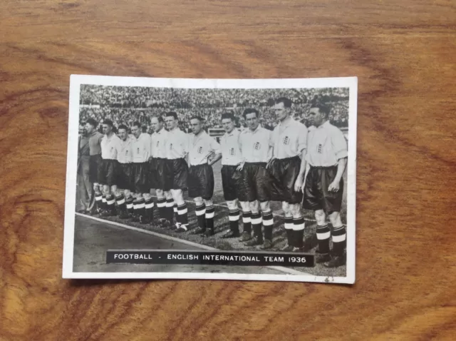 England Football Team 1936  Ardath Photocard . Free UK Postage