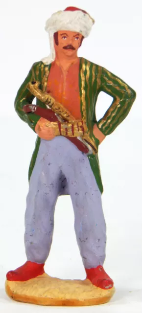 Vintage Ottoman Empire Lead Soldier Arabian Knight? Hand Painted Metal Toy