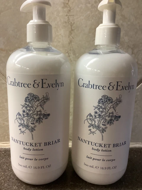 Crabtree & Evelyn NANTUCKET BRIAR Body Lotion (2) 16.9 oz x2 SHEA BUTTER Lrg NEW Crabtree & Evelyn NANTUCKET BRIAR Body Lotion (2) 16.9 oz x2 SHEA BUTTER Lrg NEW