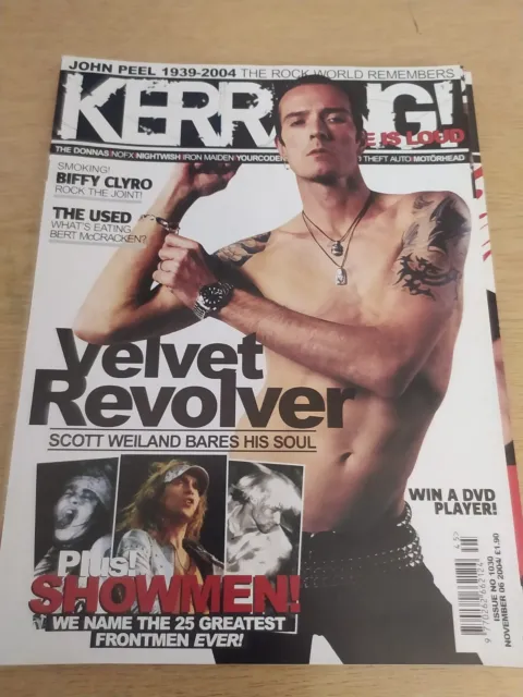 Kerrang! 6th November 2004, Velvet Revolver, Biffy Clyro, The Used - B126