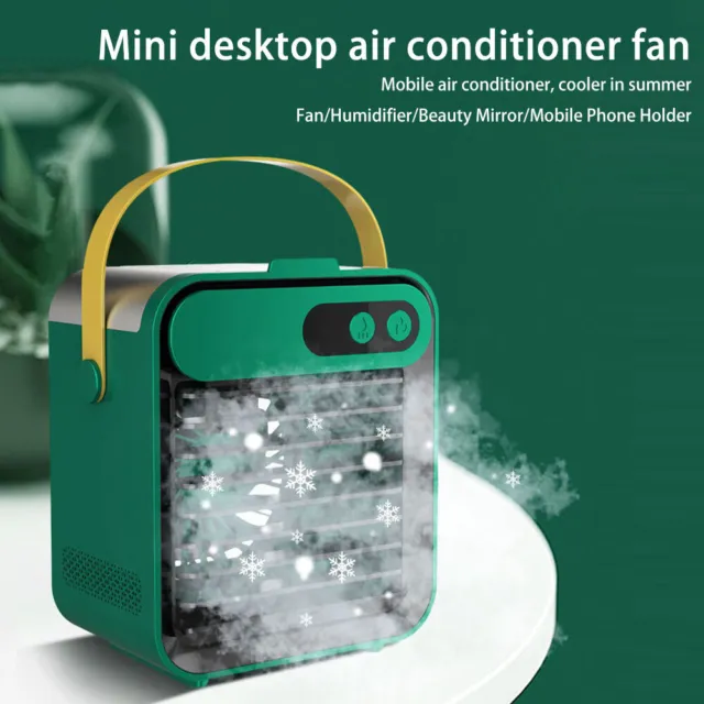 Desktop With  Bracket Makeup Mirror Small Fan USB Charging Portable Air Cooler