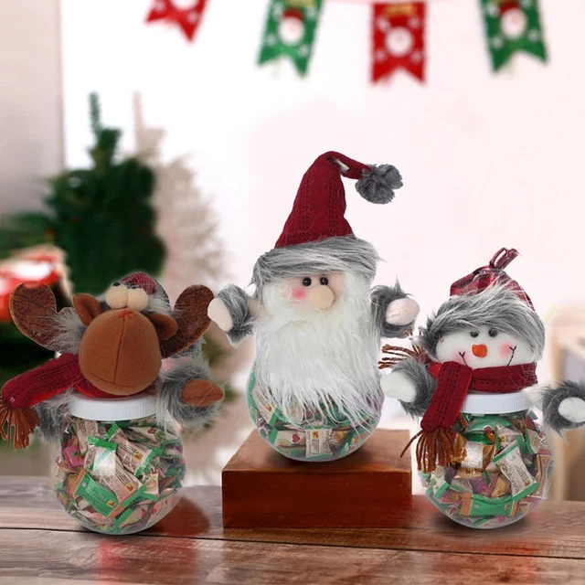 Almacenamiento muñeco de nieve sbox galletas bolsa adorno de Navidad bombones caja