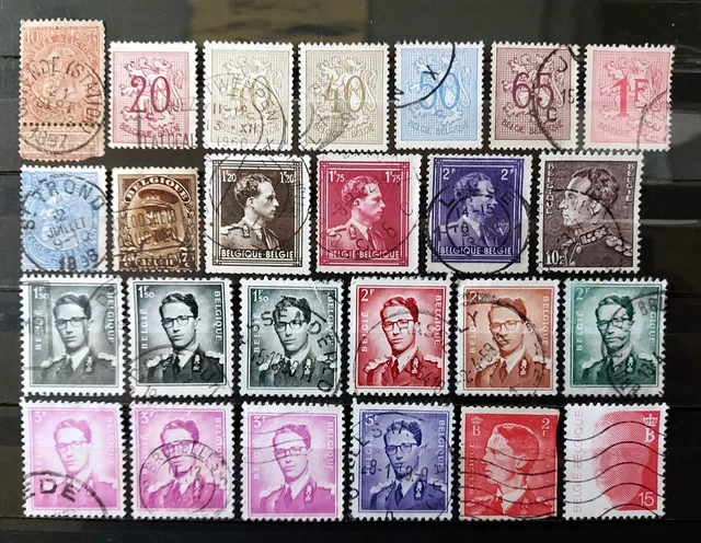 Belgien: ältere Briefmarken aus Belgien gestempelt, im guter Erhaltung