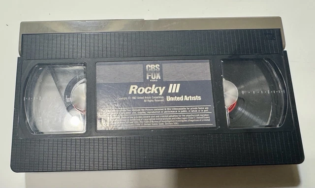 ROCKY II VHS CBS Fox Video Vintage Black Label Sylvester Stallone Tape ...