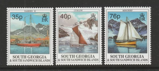 South Georgia 1995 Sailing Ships set SG 258-260 Mnh.