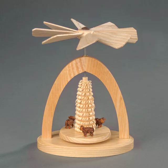 Miniature Pyramid - Three Brown Sheep | 13cm | Warm Air Pyramid