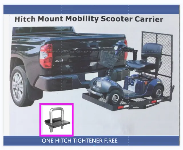 Hitch Mount Wheelchair Scooter Carrier Tow Bar Mobility Luggage Rack With Ramp