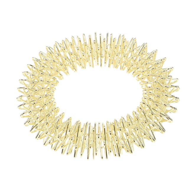 Activar anillos sensoriales de metal espinosos pulsera de punto de acupuntura