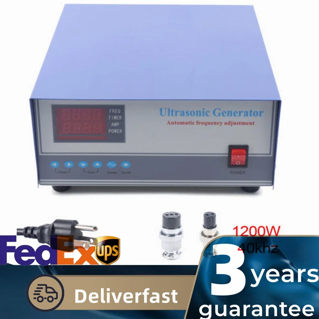 Ultrasonic Generator Transducer Driver Digital Display + 2*Plug Adjustable 1200W