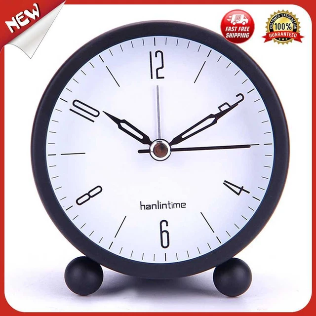 es Zuoox Luminous - Despertador, reloj de escritorio redondo de 4 pulgadas, sile