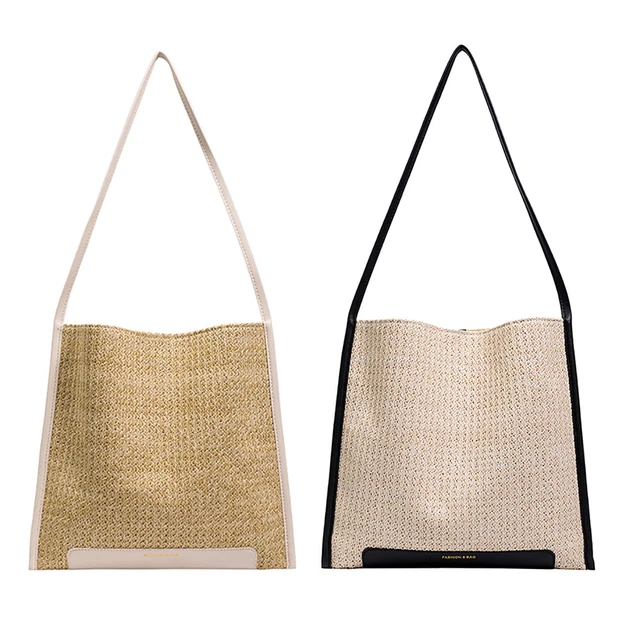 Large Capacity Shoulder Bag Straw Leather Women Summer Beach Handbags Totes Bag
