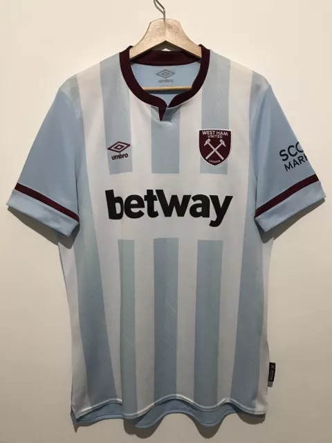 West Ham United 2021/22 Away Football Shirt Size L Umbro Official