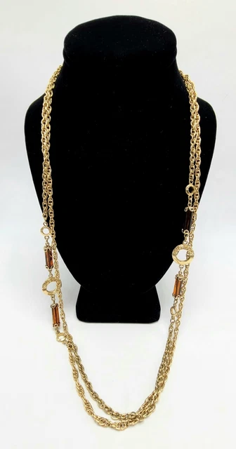 Sarah Coventry Gold Double Layer Chain Necklace