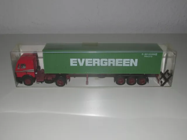 selten: WDV (Herpa) MB SK 88 Containersattelzug 2/3 EVERGREEN / Werbemodell