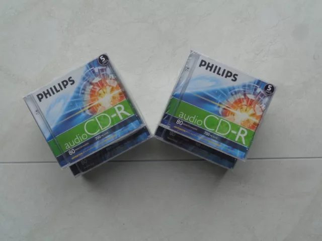 20 CD-R Audio PHILIPS 80 - CD R 80min / 700MB Neuf