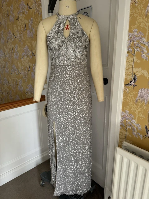 sachin and babi light blue dress Victoria Beckham Gathered-Waist Maxi Dress, Ivory main image 0