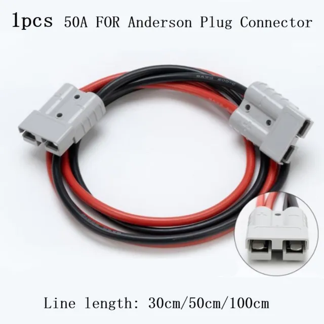 For Anderson Plug Double Head Battery Charging Connector Cable DC Kit 50Amp New