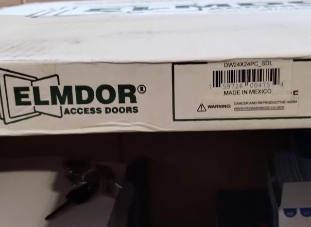 Elmdor DW24X24PC SDL Access Door W Frame Prime Coat White Latch-Screwdriver