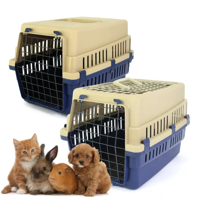 Pet Dog Puppy Rabbit Cat Carrier Basket Bag Cage Portable Travel Kennel Box Vet