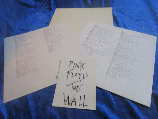 PINK FLOYD ★★ THE WALL ★★ TOP CONDITION / 1st GERMAN ISSUE 1979 STICKER & LYRICS