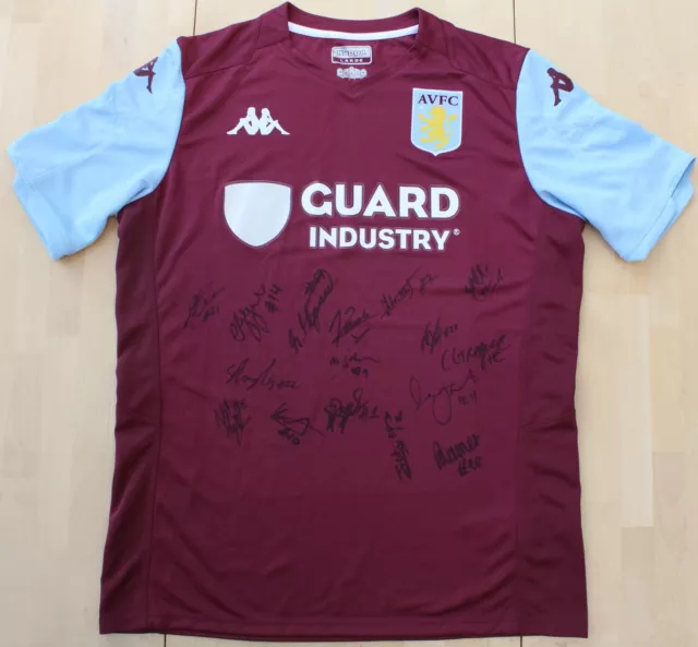 2019-20 Aston Villa Ladies Champions Home Shirt Squad Signed Official COA & Map 3