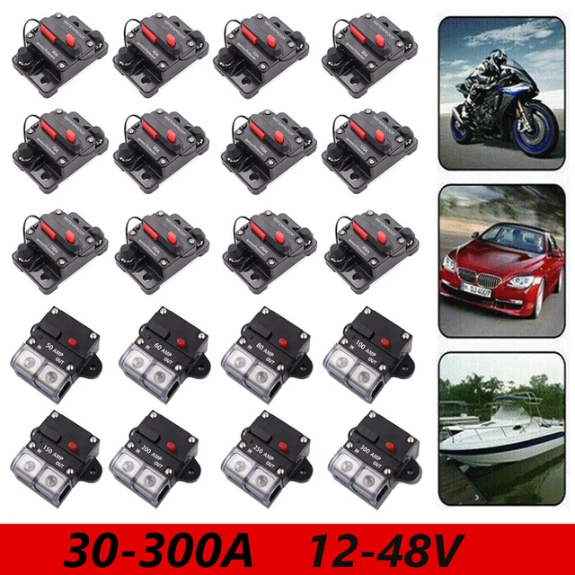 Réinitialisation du fusible de disjoncteur de voiture 30-300A AMP étanche 12-48V