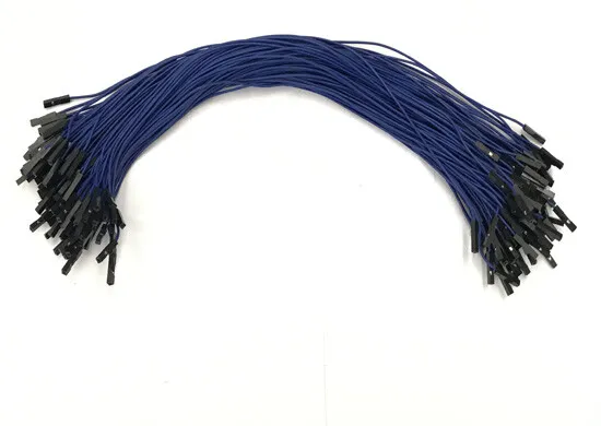 30pcs Dupont 2.54mm 1P 30cm blue Jumper wire double female fr Arduino Breadboard