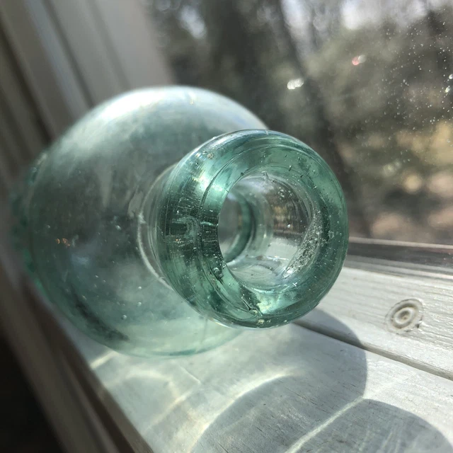 Antique W M T. Allen Paterson NJ Aqua Hutch Hutchinson Soda Bottle New Jersey 7