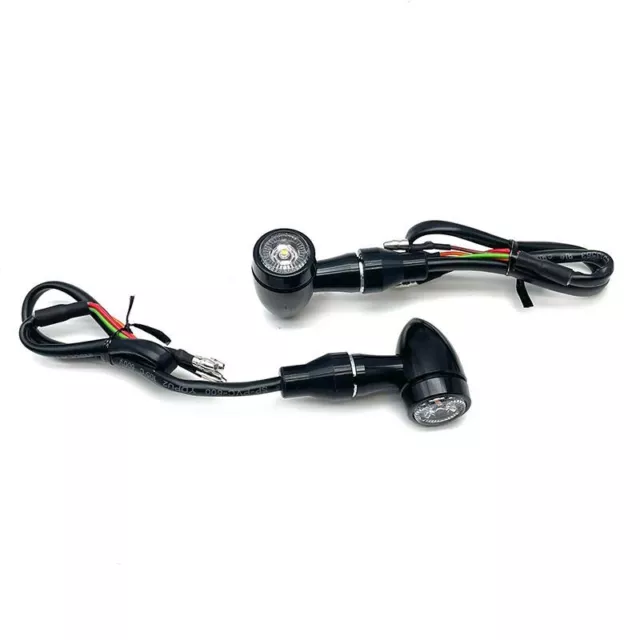 Mini Clignotants LED 3 IN 1 Balle Bobber Boîtier en Aluminium Noir E-Marqué 2