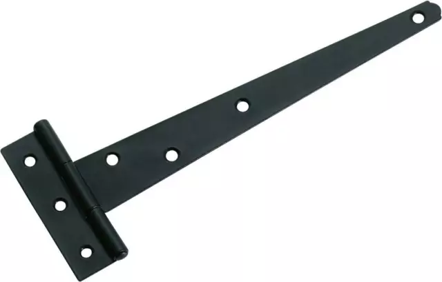 Tradco 3787 matt black iron tee hinge,200 mm,rustic,gate,barn door hinge