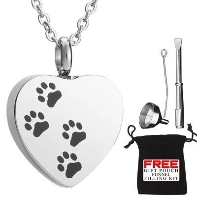 Collar Urn Cremation Joyería Corazón Pendent Locket For Ashes Memorial Funeral