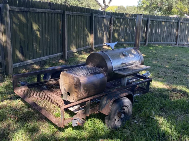 Homeade BBQ Smoker on 6ft Trailer