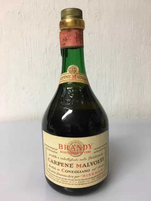 Carpene Malvolti Brandy Qualità Stravecchia Riserva 75cl 43% Vol Vintage A/1