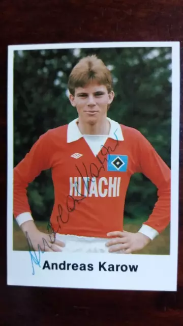 Bergmann collectible picture 1977/78 Andreas Karow Hamburger SV autographed