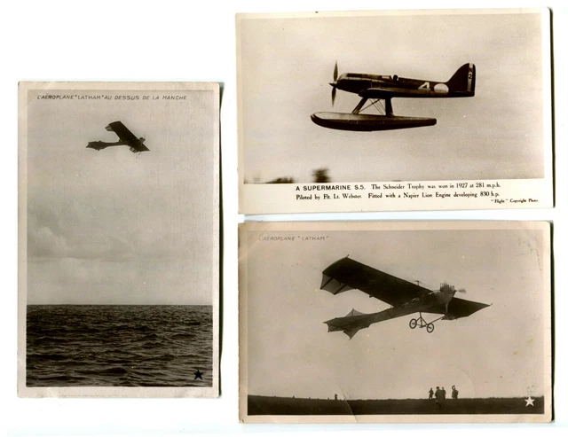CPA Aviation Lot of 5 Aeroplanes & Hydroplane Cards