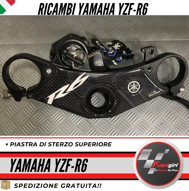 Piastra Di Sterzo Superiore Completa Blocchetto Chiave Yamaha Yzf R6 1999/2002